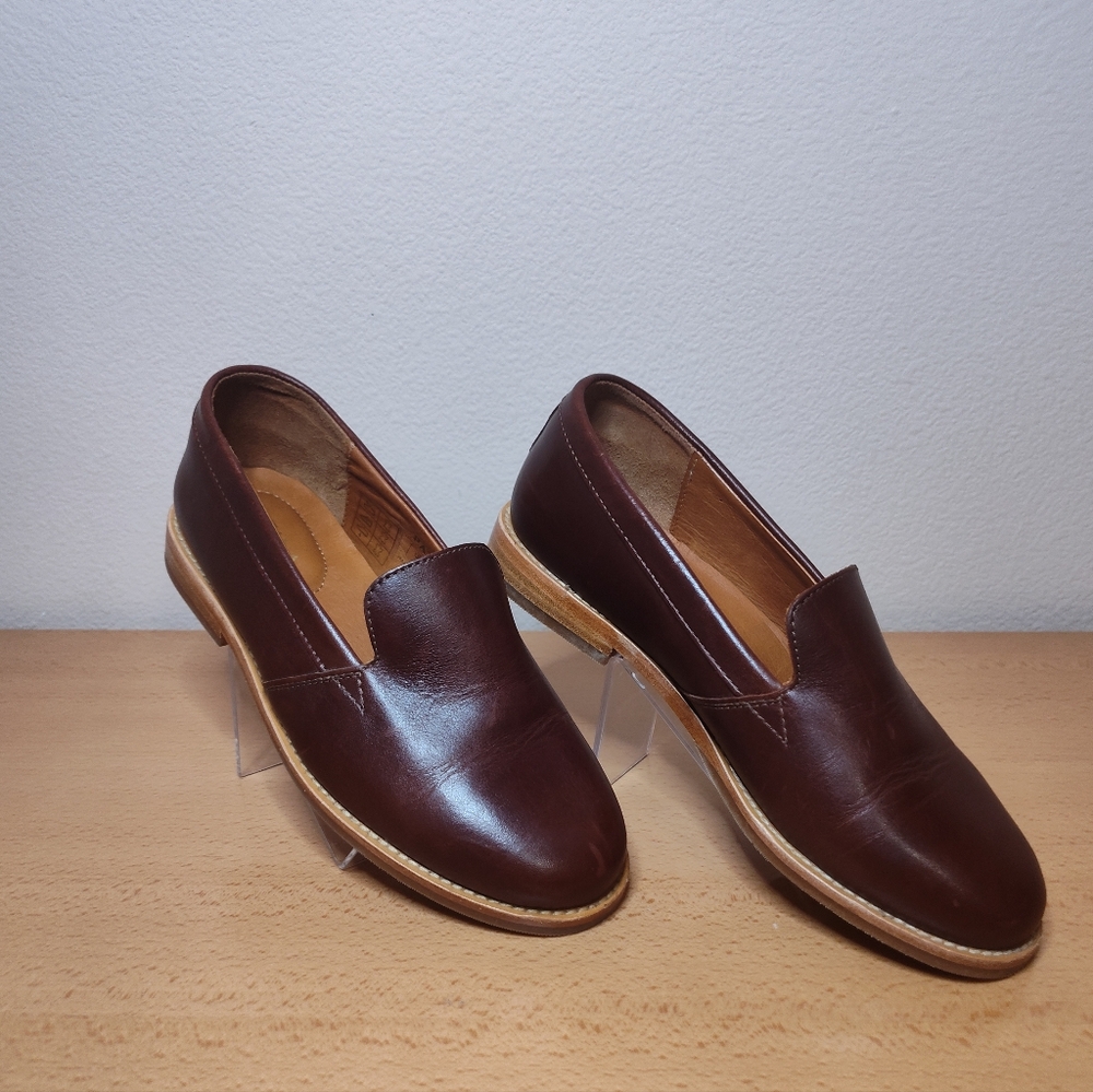 Patina Portland Leather Rounded Loafer in cognac leather.